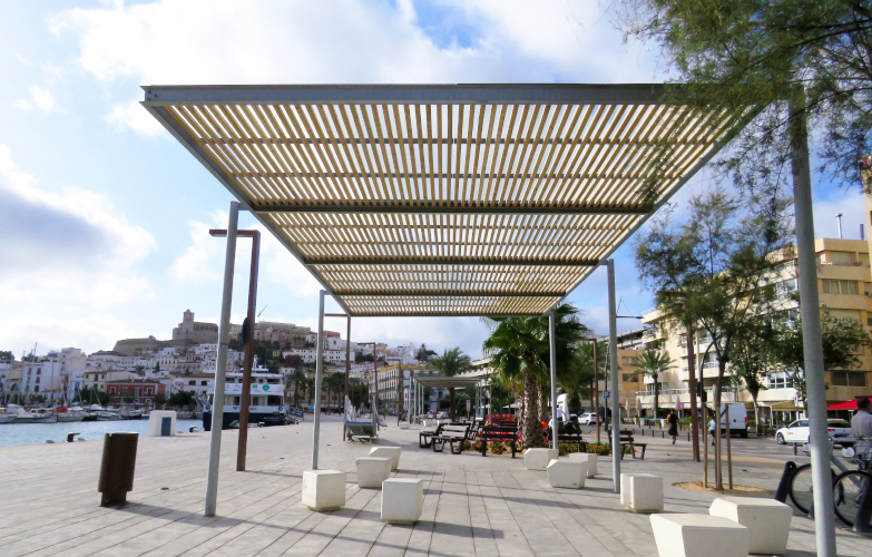 Estructuras para sombra. Cómo combatir el calor en los espacios públicos.