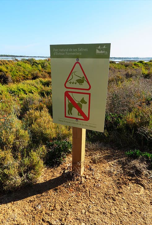 Señalización elaborada para el Parc Natural de ses Salines d´Eivissa | Formentera